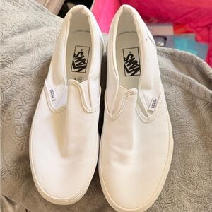 Vans Men's Classic White Slip-On Shoes